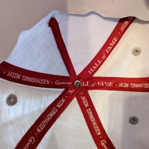 St. Louis Cardinals Jason Isringhausen Hall of Fame Snapback Hat Gray/Red NWOT - Picture 8 of 9